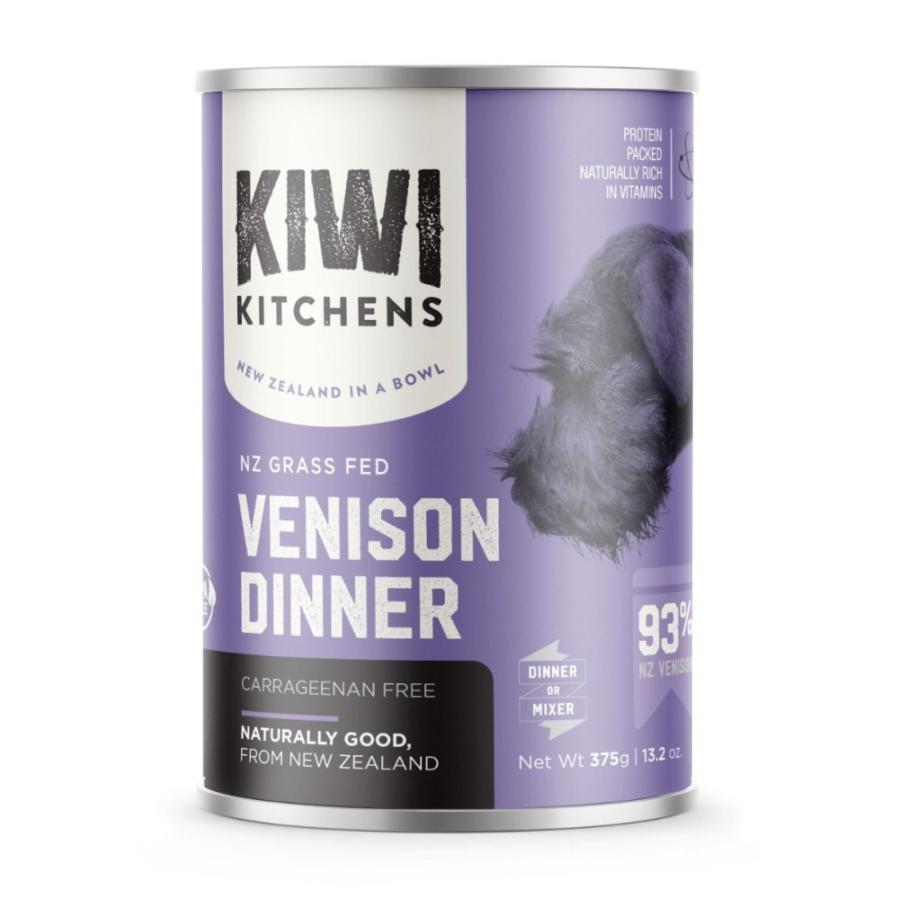 Kiwi Kitchens 170g x 4 pcs Grass Fed Venison Dinner Canned Wet Dog Food