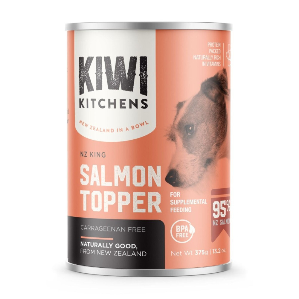 Kiwi Kitchens 375g King Salmon Topper for Supplemental Feeding Canned Wet Dog Food