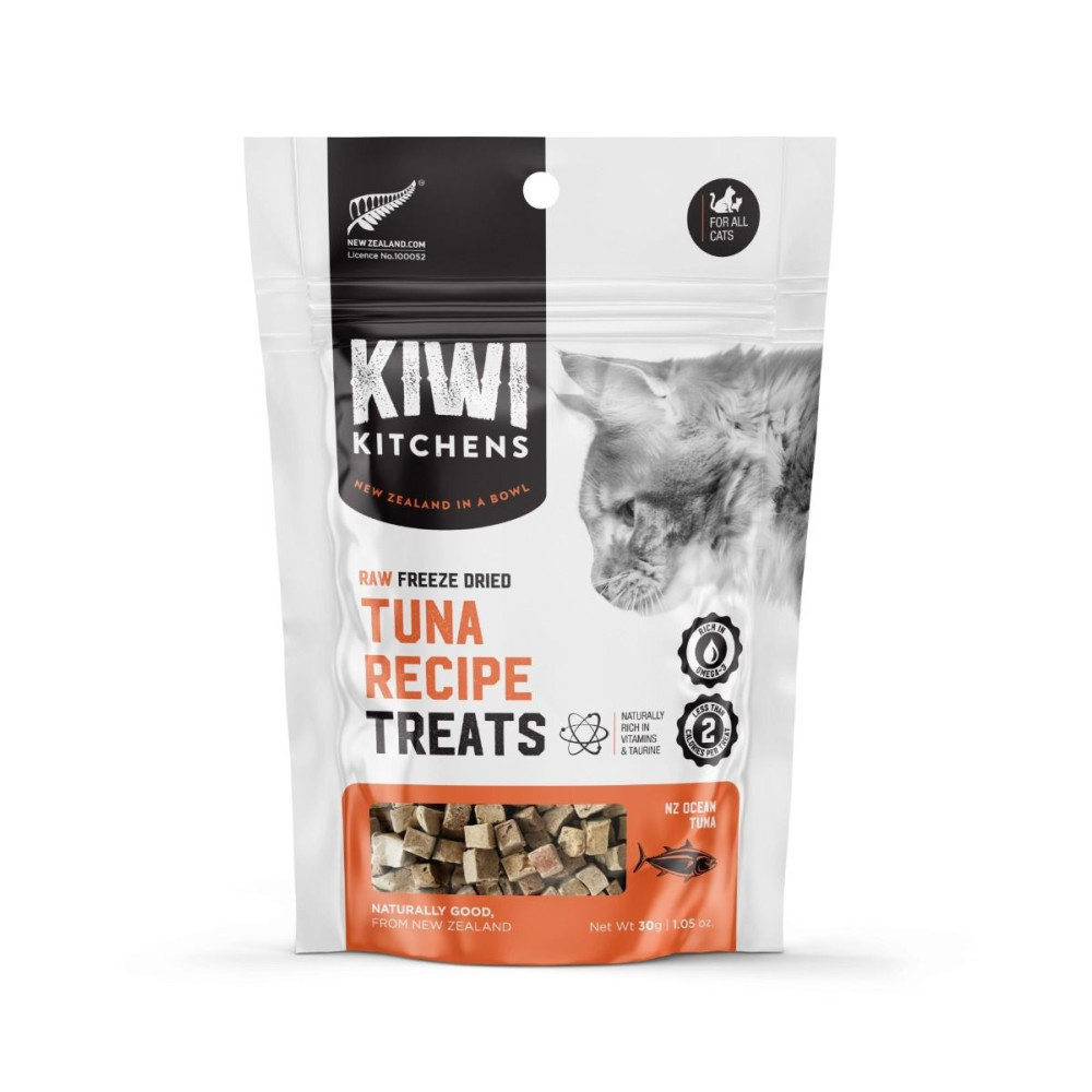 Kiwi Kitchens Raw Freeze Dried Tuna Recipe Cat Treats 30g X 4 pcs