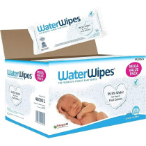 Waterwipes Mega Value Box Baby Wipes Pack Of 12 Pouches X 60 Sheets, 720 Wipes, White