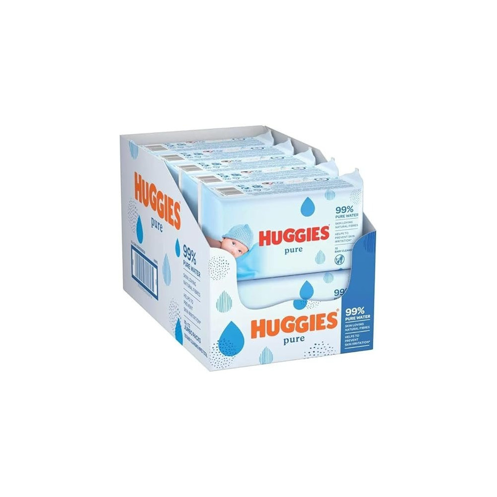 Huggies Baby Wet Pure Extra Care Wipes, 72 X 10 Box