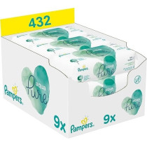 Pampers Baby Wipes Aqua Pure 9 Packs, 432 Wipes