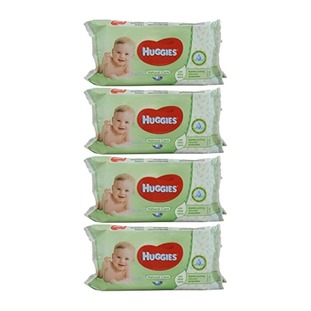 Huggies Baby Wipes Natural Care With Aloe Vera, 56 Count, Pack Of 4