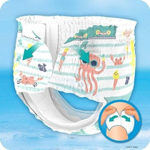 Pampers Splashers Disposable Swimming Trunks Size 3-4, 6-11 Kg For Optimal Protection In The Water, 12 Nappies