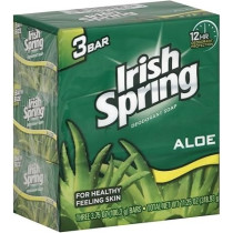 Irish Spring Deodorant Soap, Aloe, 3.75 Oz, Pack Of 3