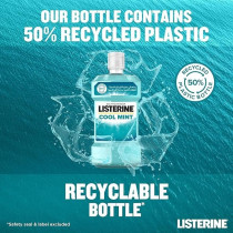 Listerine Cool Mint Mouthwash, Pack Of 3 X 500Ml, 24 Hour Protection Against Plaque, Refreshing Sensation For A Healthier Mouth