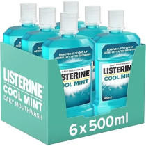 Listerine Cool Mint Mouthwash, 6 X 500Ml, Blue