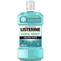 Listerine Breath Freshening Mouthwash, Cool Mint, Milder Taste, 500Ml