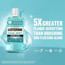Listerine Breath Freshening Mouthwash, Cool Mint, Milder Taste, 500Ml