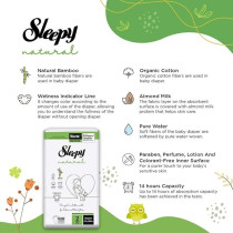 Sleepy Natural Size 2 New Born Hypoallergenic Baby Dry Diapers 100 Percent Leakage Protection, 42 Count