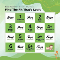 Sleepy Natural Size 2 Hypoallergenic Baby Dry Diapers 100 Percent Leakage Protection, 168 Count