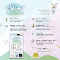Sleepy Bio Natural Superior Absorbency Eco-Friendly Hypoallergenic Pants Size 4, 48 Count