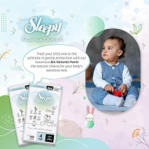 Sleepy Bio Natural Superior Absorbency Eco-Friendly Hypoallergenic Pants Size 4, 96 Count