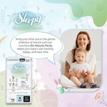 Sleepy Bio Natural Superior Absorbency Eco-Friendly Hypoallergenic Pants Size 4, 96 Count