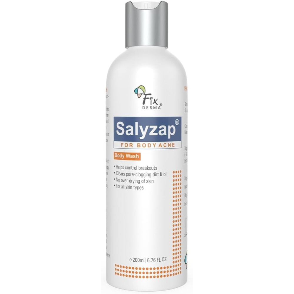 Fixderma Salicylic Acid Salyzap Body Wash For Acne, 200 Ml