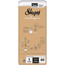 Sleepy Eco-Friendly Hypoallergenic Superior Absorbency Pants Size 5, 40 Count