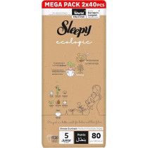 Sleepy Eco-Friendly Hypoallergenic Superior Absorbency Pants Size 5, 80 Count