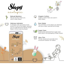 Sleepy Eco-Friendly Hypoallergenic Superior Absorbency Pants Size 5, 80 Count