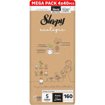 Sleepy Eco-Friendly Hypoallergenic Superior Absorbency Pants Size 5, 160 Count