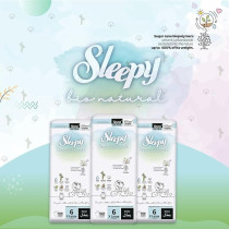 Sleepy Bio Natural Superior Absorbency Eco-Friendly Hypoallergenic Pants Size 6, 32 Count
