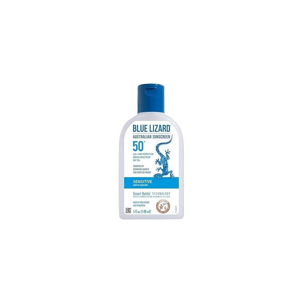 Blue Lizard Spf 50+ Sensitive Mineral Sunscreen With Zinc Oxide, 148 Ml