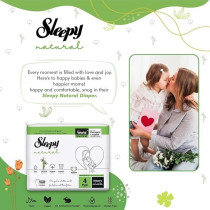 Sleepy Natural Size 4, 7-14Kg Hypoallergenic Baby Dry Diapers, Organic Cotton, Highly Absorbent, Bamboo Extract, Ultimate Comfort And Dryness, 100Percentage Leakage Protection (4, 60 Count)