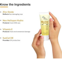 Fixderma Shadow Sunscreen Spf 50Plus Gel For Oily Skin, Body And Face, Broad Spectrum For Uva And Uvb Protection For Unisex, Non Greasy And Water Resistant, 40G