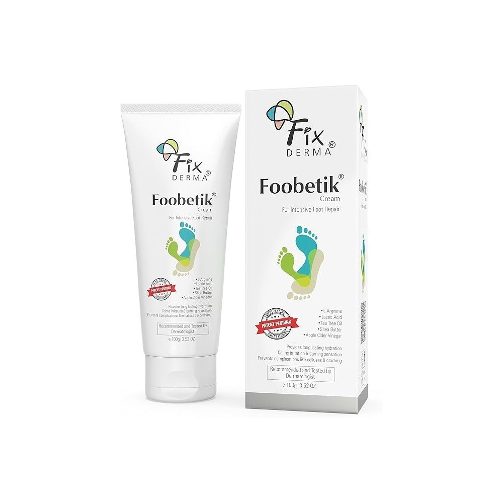 Fixderma Foobetik Cream, Foot Cream, Foot Care, For Dry And Cracked Feet, Moisturizes And Soothes Feet, Heel Repair, For Calloused Or Chapped Skin, Paraben Free, 100Gm