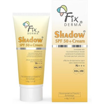 Fixderma Shadow Sunscreen Spf 50Plus Cream Pa, Sunscreen For Dry Skin, Sunscreen For Uva And Uvb Protection, Non Greasy And Water Resistant, 40 Gm