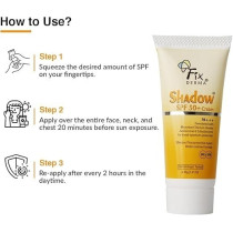 Fixderma Shadow Sunscreen Spf 50Plus Cream Pa, Sunscreen For Dry Skin, Sunscreen For Uva And Uvb Protection, Non Greasy And Water Resistant, 40 Gm