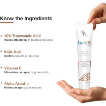 Fixderma 10Percentage Tranexamic Acid Plus 2Percentage Kojic Acid Plus 1Percentage Arbutin Skarfix -Tx Face Cream, Pigmentation Removal Cream, Uneven Skin Tone, Reduces Dark Spots And Blemishes, 15 Gm