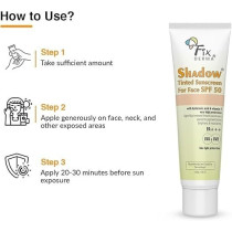 Fixderma Shadow Tinted Sunscreen Spf 50 Pa+++, Sunscreen With Vitamin E, Uva And Uvb Protection, For All Skin Types, 30Gm