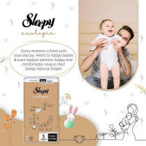 Sleepy Ecologic Size 5, Hypoallergenic, Plant-Based, Biodegradable, Sustainable, Premium Taped Diapers With High Absorption, Organic Baby Dry Diaper 11-20 Kg, 100Percentage Leakproof (5, 120 Count)