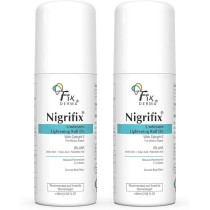 Fixderma Nigrifix Underarm Lightening Roll On With 6Percentage Aha, Lactic Acid And 1Percentage Mandelic Acid And Kojic Acid, Brightens Skin And Exfoliates Underarm, For Sensitive Skin, 120Ml (Pack Of 2)
