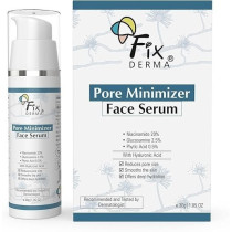 Fixderma 20Percentage Niacinamide Serum For Face For Pore Minimizer With 2.5Percentage Glucosamine And Hyaluronic Acid Serum, Open Pores Serum, Hydrating Serum, Face Serum For Men And Women, 30G