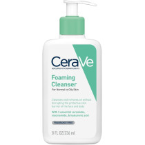 CeraVe Foaming Cleanser, Face And Body Wash For Normal To Oily Skin With Hyaluronic Acid, Niacinamide And Ceramides, Fragrance Free Paraben Free, 236 Ml