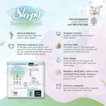 Sleepy Bio Natural Premium Size 2 Diapers, 68 Count, Baby Dry Taped Diapers, 3-6Kg Hypoallergenic, Water Based, Almond Milk, Vegan, 100Percentage Leakproof