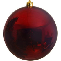 Kaemingk Decoris Christmas 25 Cm Baubles Shatterproof Shiny Oxblood