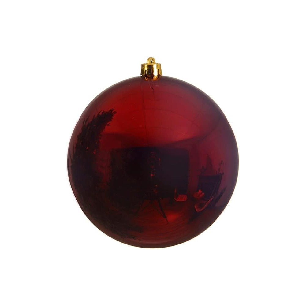 Kaemingk Decoris Christmas 25 Cm Baubles Shatterproof Shiny Oxblood