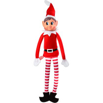 Elves Behavin' Badly 12Inch Red Long Leg Soft Body Vinyl Face Girl Elf With Hat