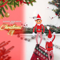Elves Behavin' Badly 12Inch Red Long Leg Soft Body Vinyl Face Girl Elf With Hat
