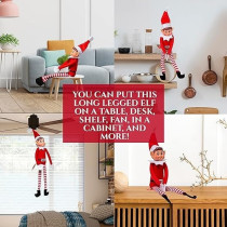 Elves Behavin' Badly 12Inch Red Long Leg Soft Body Vinyl Face Girl Elf With Hat