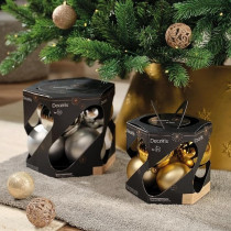 Kaemingk Baubles Shatterproof (Shiny, Matt, Mix) Pine Green, 10Cm