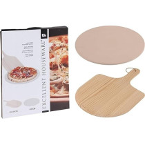 Excellent Houseware Pizza Stone Plate, 33 Cm, 2 Pieces
