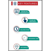 Westpoint Dishwasher Full Size 13 Place Settings Free Standing 8 Programs 3 Filters Eco Wash Condensation Drying Stainless Steel Led Panel ESMA 3 Stars Approved One Year Warranty New Edition WYS-1323I
