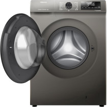 Hisense WFQP8012T 8 Kg Front Load Slim Drum Washing Machine, Inverter Motor 1200 RPM, Quick Wash, Pause And add Function, Allergy Steam Care, Titanium Grey
