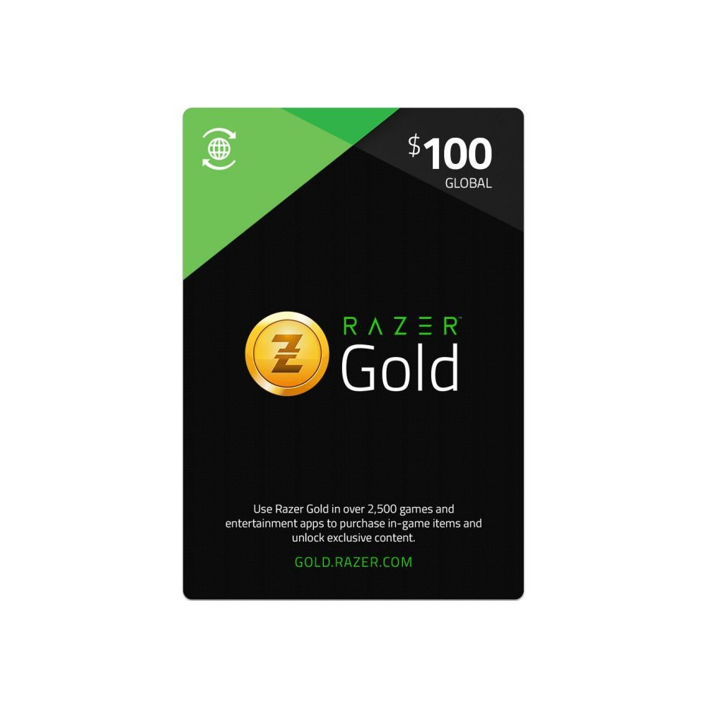 USD 100 Razer Gold Global Instant E-mail Delivery