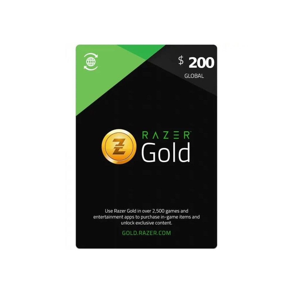 USD 200 Razer Gold Global Instant E-mail Delivery