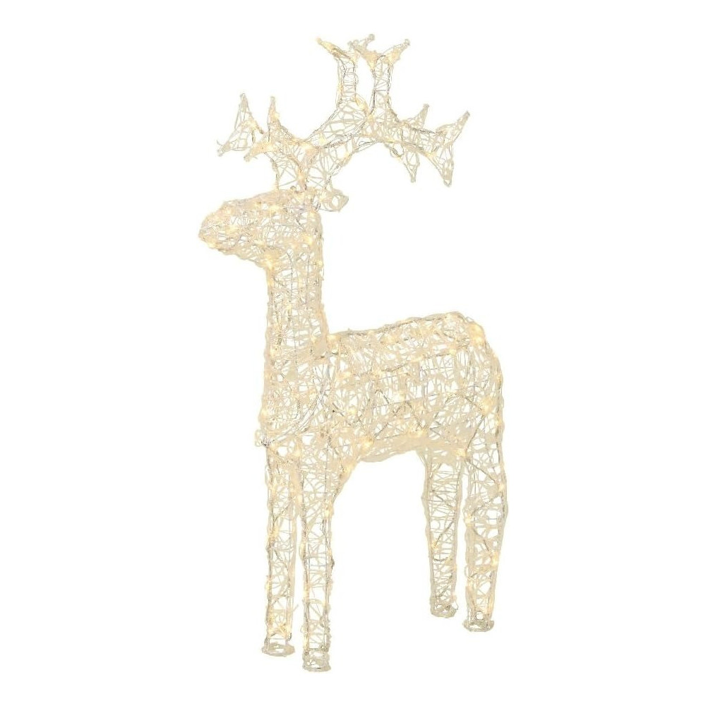 Kaemingk Led Reindeer Soft Acrylic Reindeer Transparent, Warm White, 116Cm