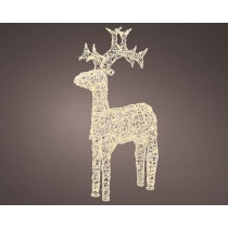 Kaemingk Led Reindeer Soft Acrylic Reindeer Transparent, Warm White, 116Cm